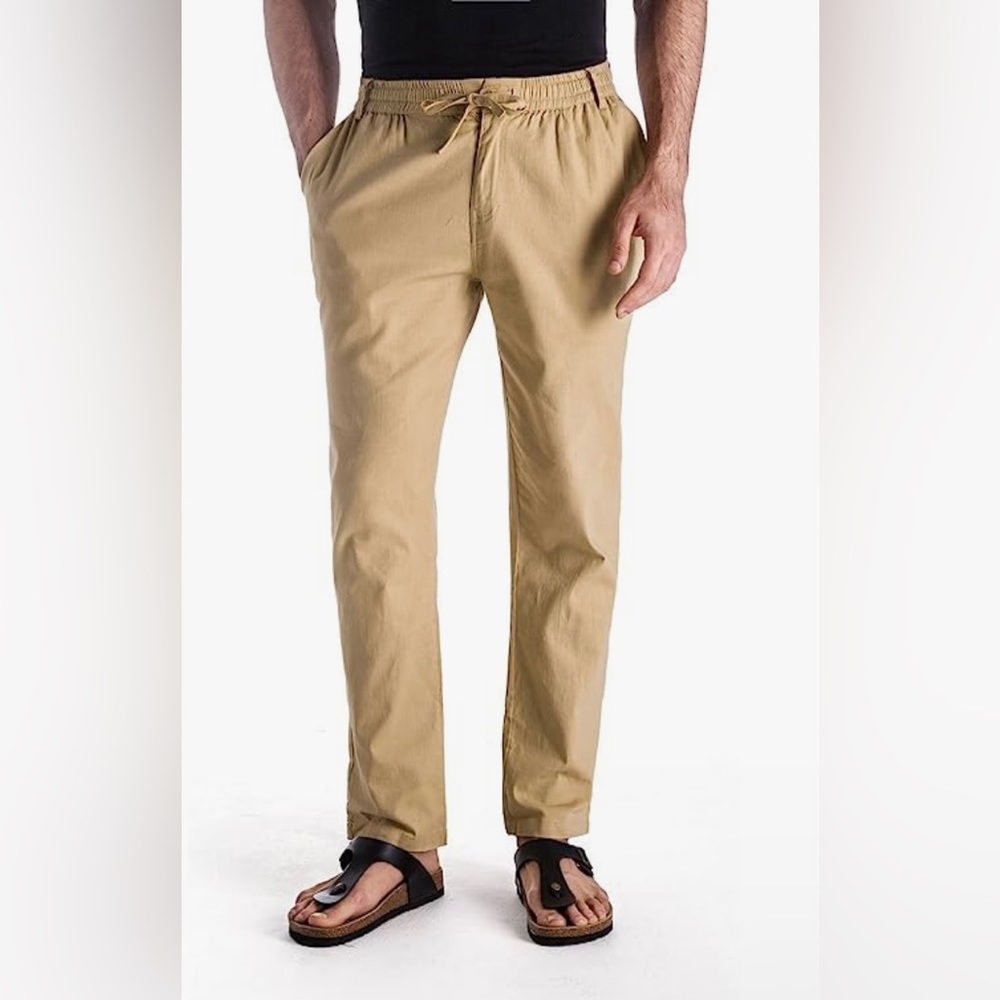 🟤 NWT! Khaki Linen Summer Pant